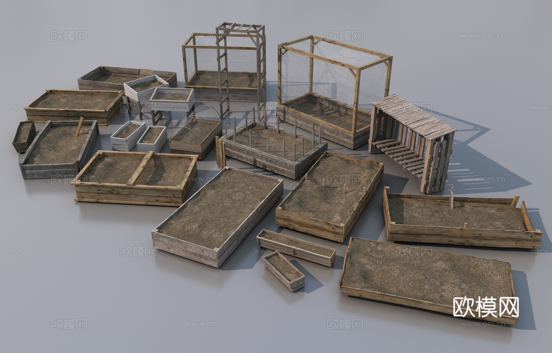 花园花箱3d模型