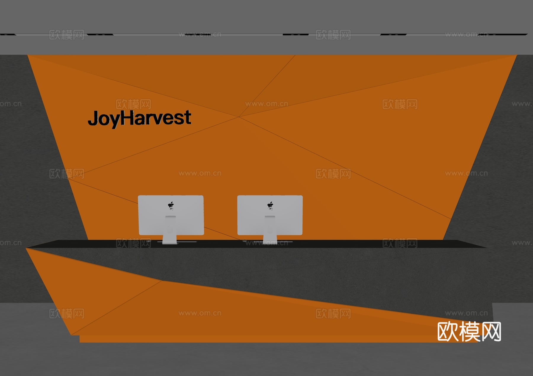 现代背景墙 前台背景墙 异形背景墙 方块起伏 公司形象墙 接su模型
