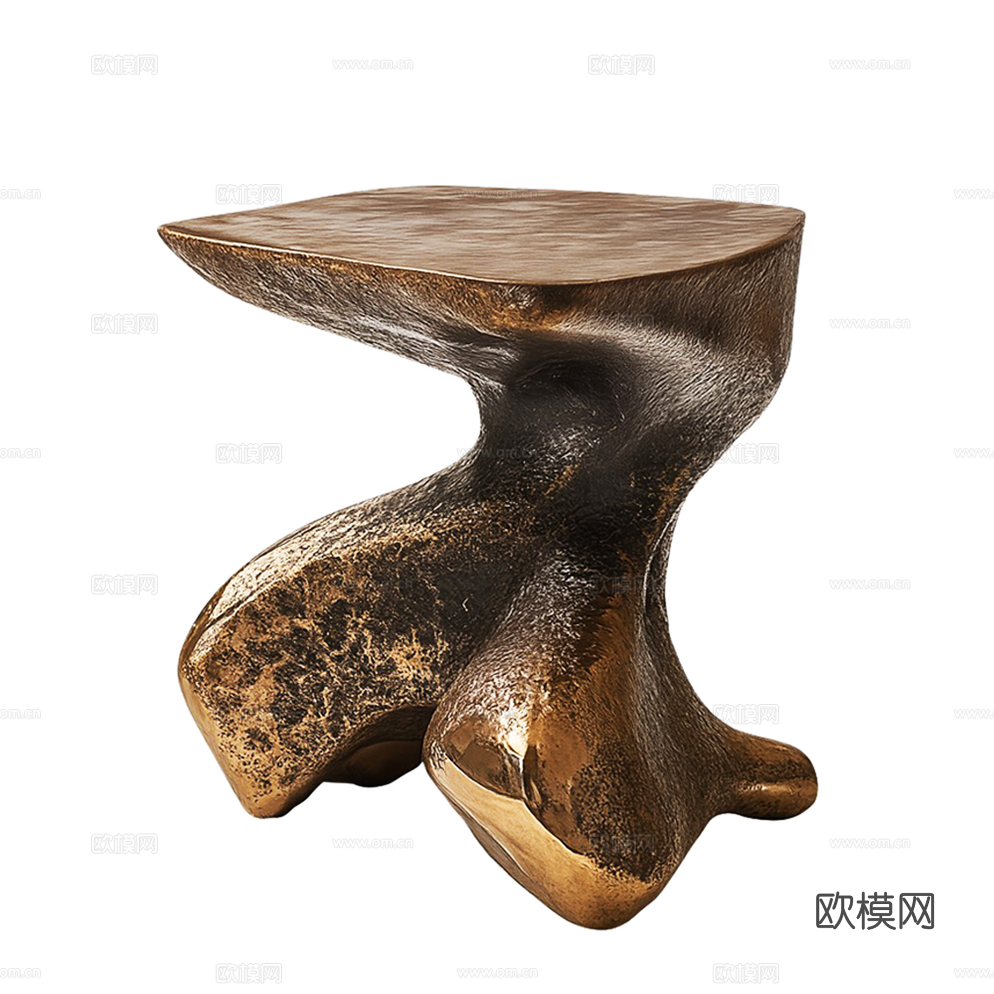 中古风异形矮凳3d模型