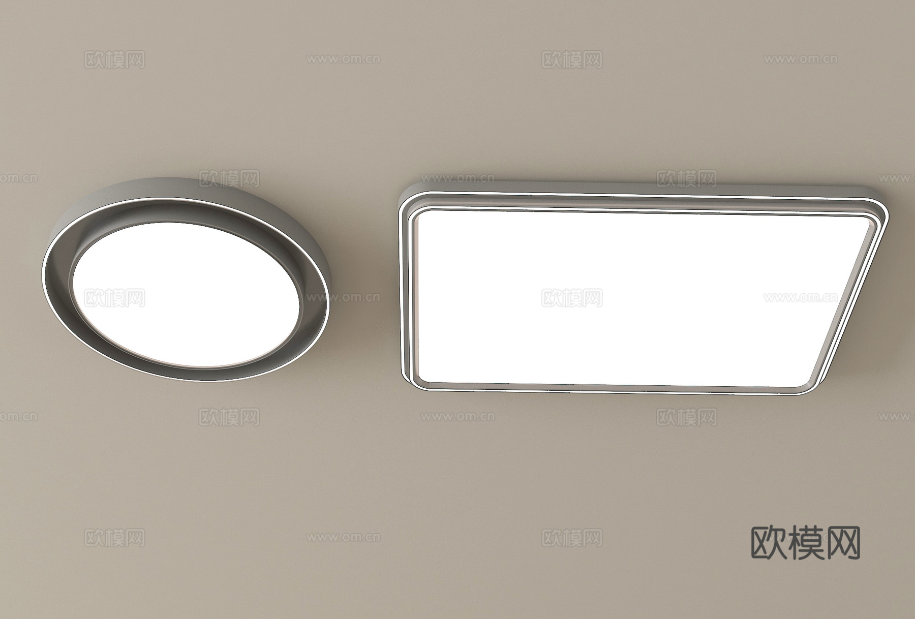 现代简约吸顶灯 客厅吸顶灯su模型