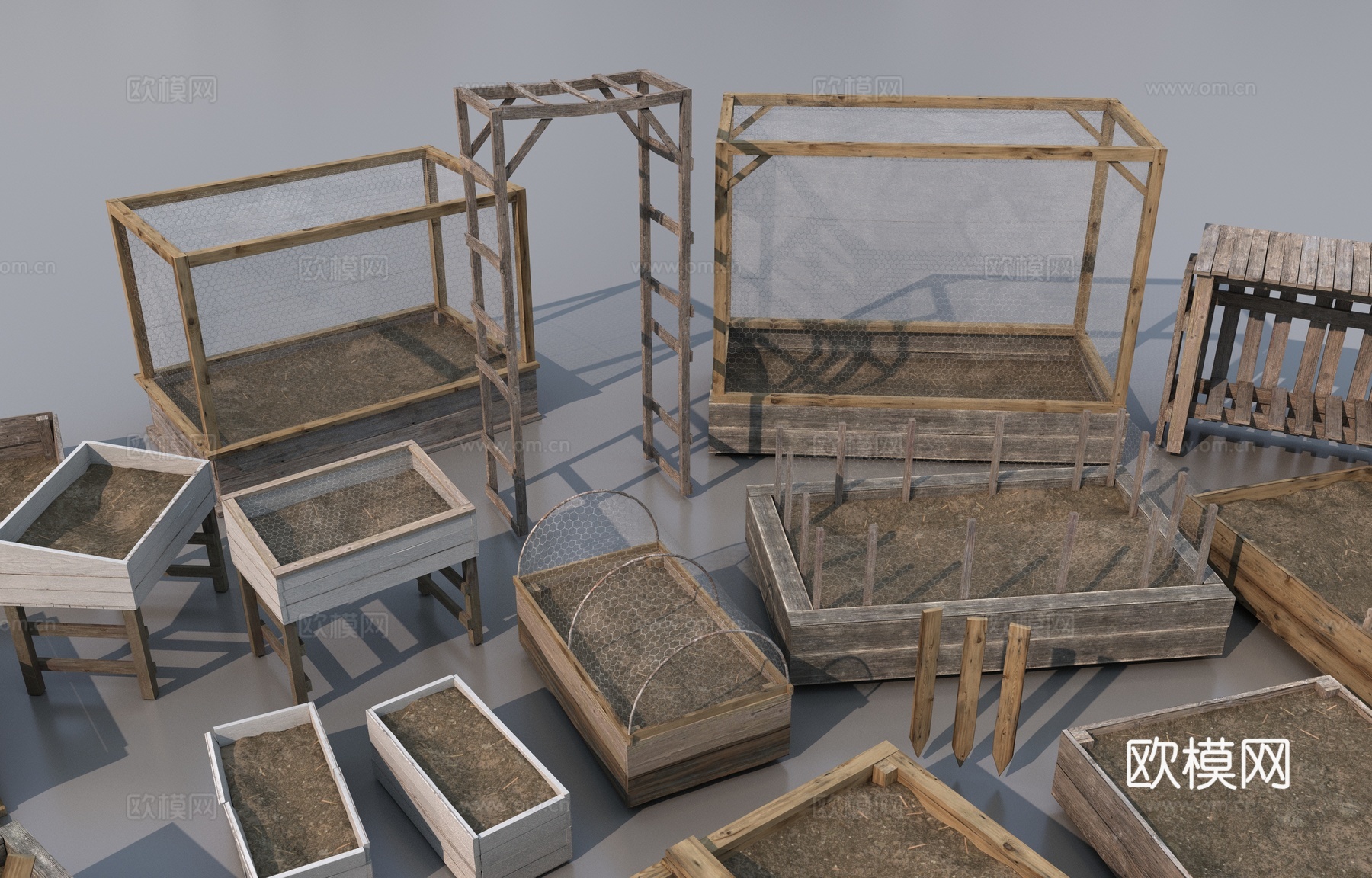 花园花箱3d模型