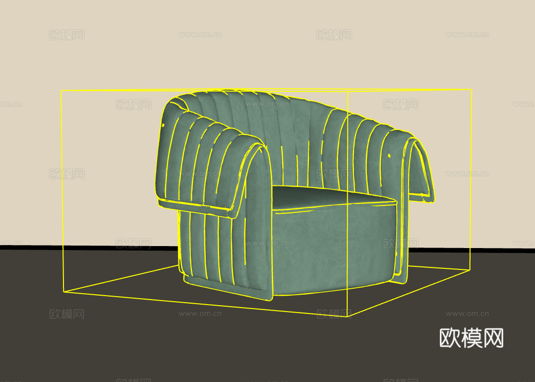 单人沙发su模型