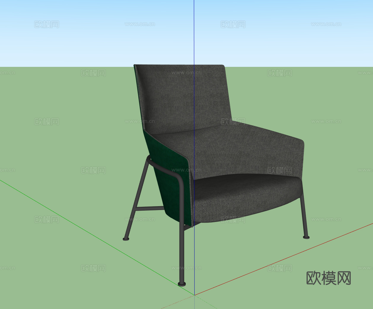 Twils现代休闲椅su模型