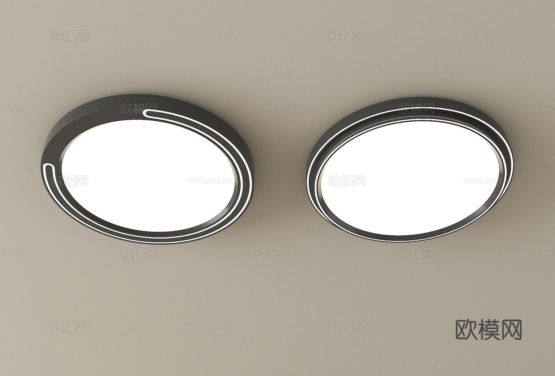 现代简约吸顶灯 客厅吸顶灯3d模型