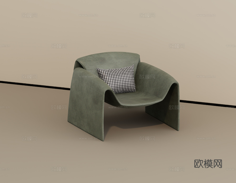 休闲椅su模型