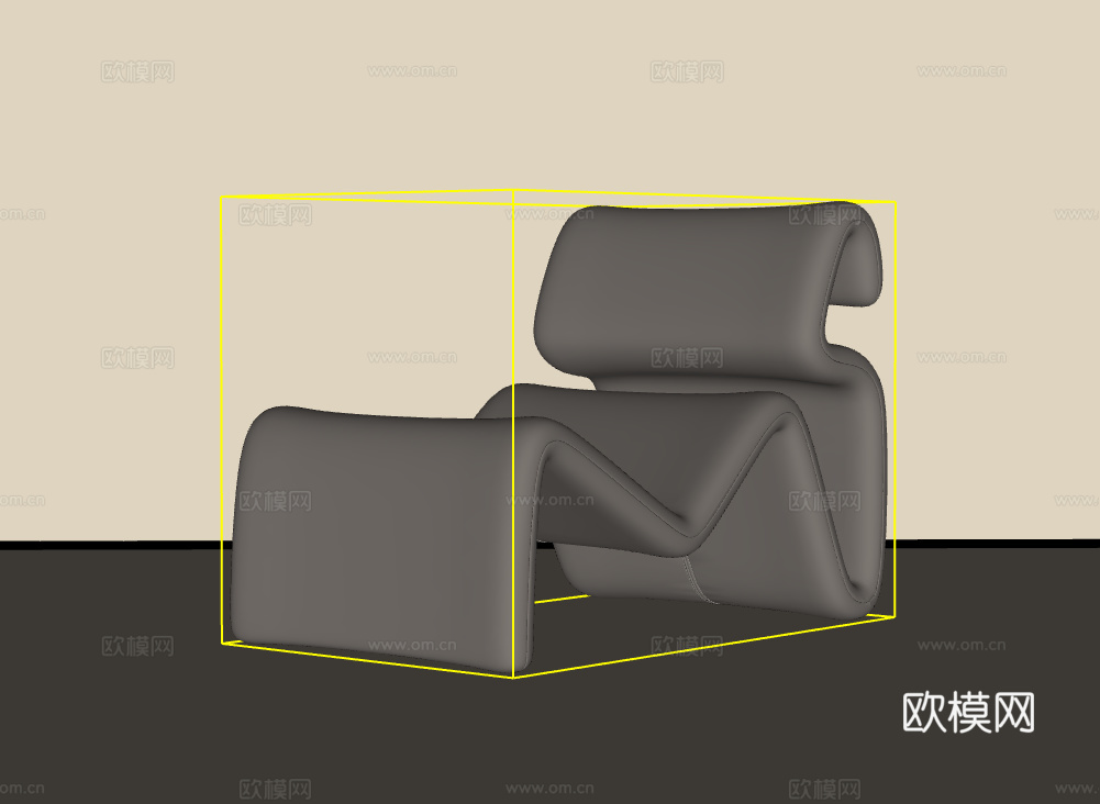 躺椅su模型