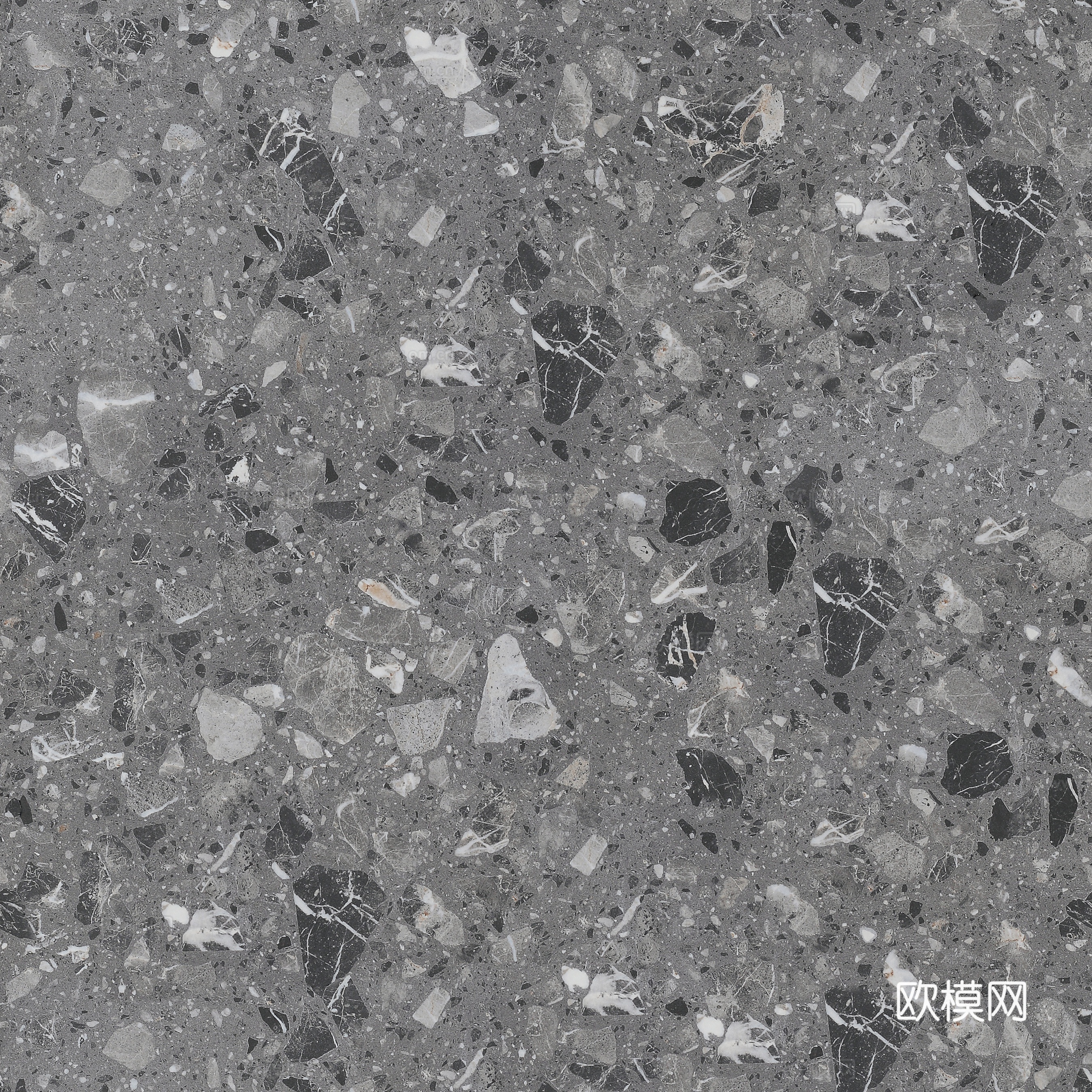 无缝灰色大颗粒水磨石