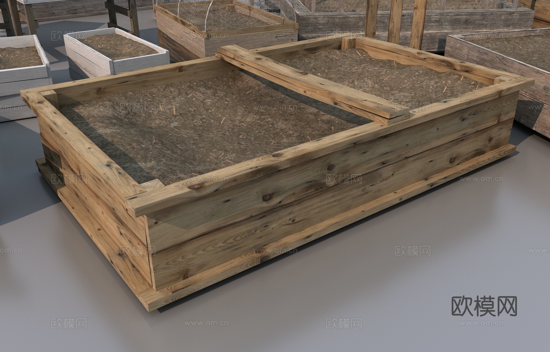 花园花箱3d模型