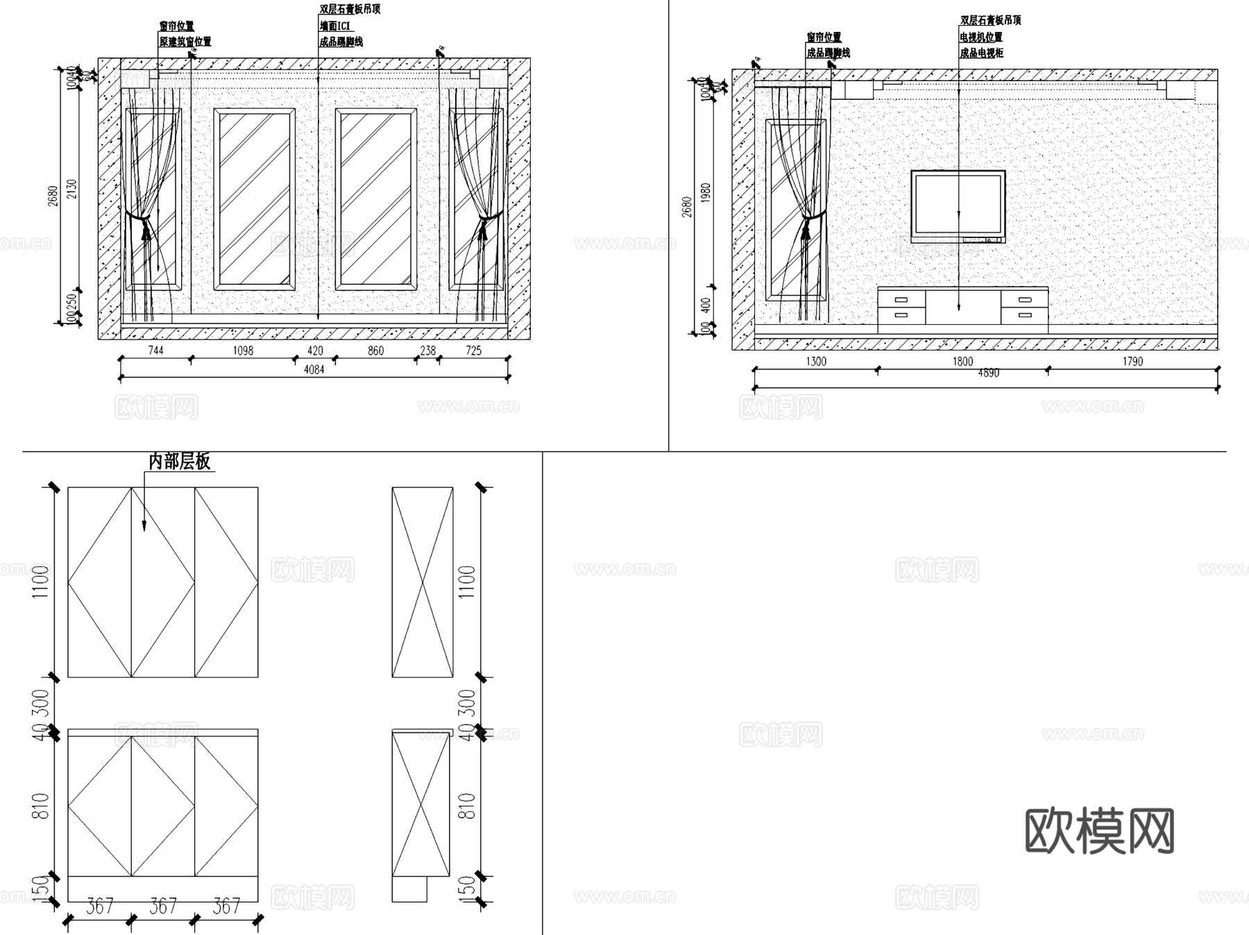 嘉宝花园221#601美式复式室内家装CAD施工图cad施工图