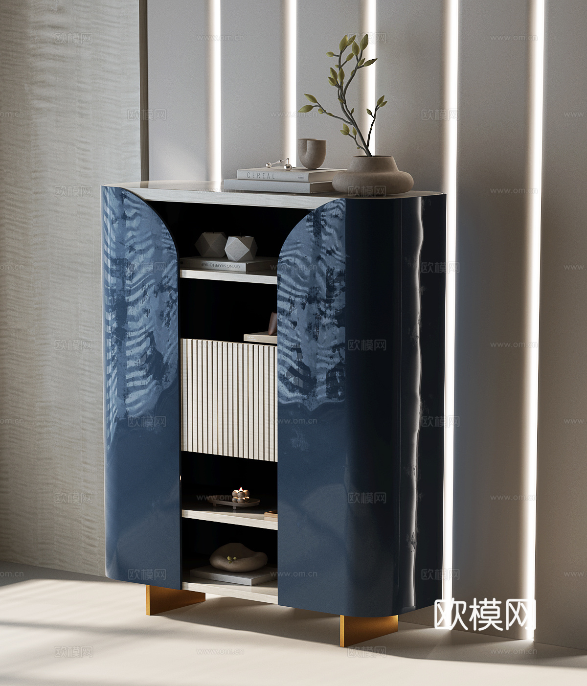 现代餐边柜 现代玄关柜 现代边柜 现代装饰柜 现代意式边柜su模型