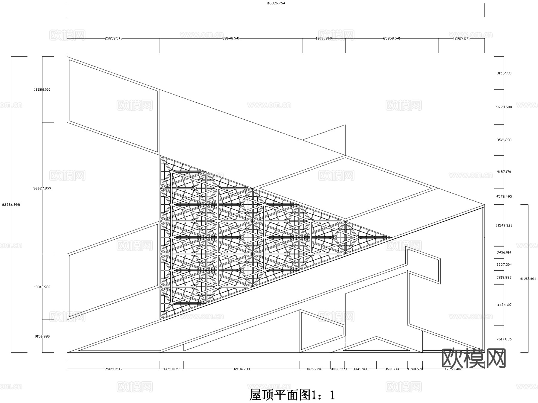 华盛顿国家美术馆东馆建筑CAD施工图+SUcad施工图