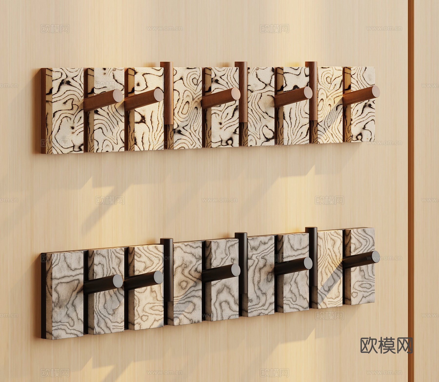 现代中古挂衣钩 意式挂衣钩su模型