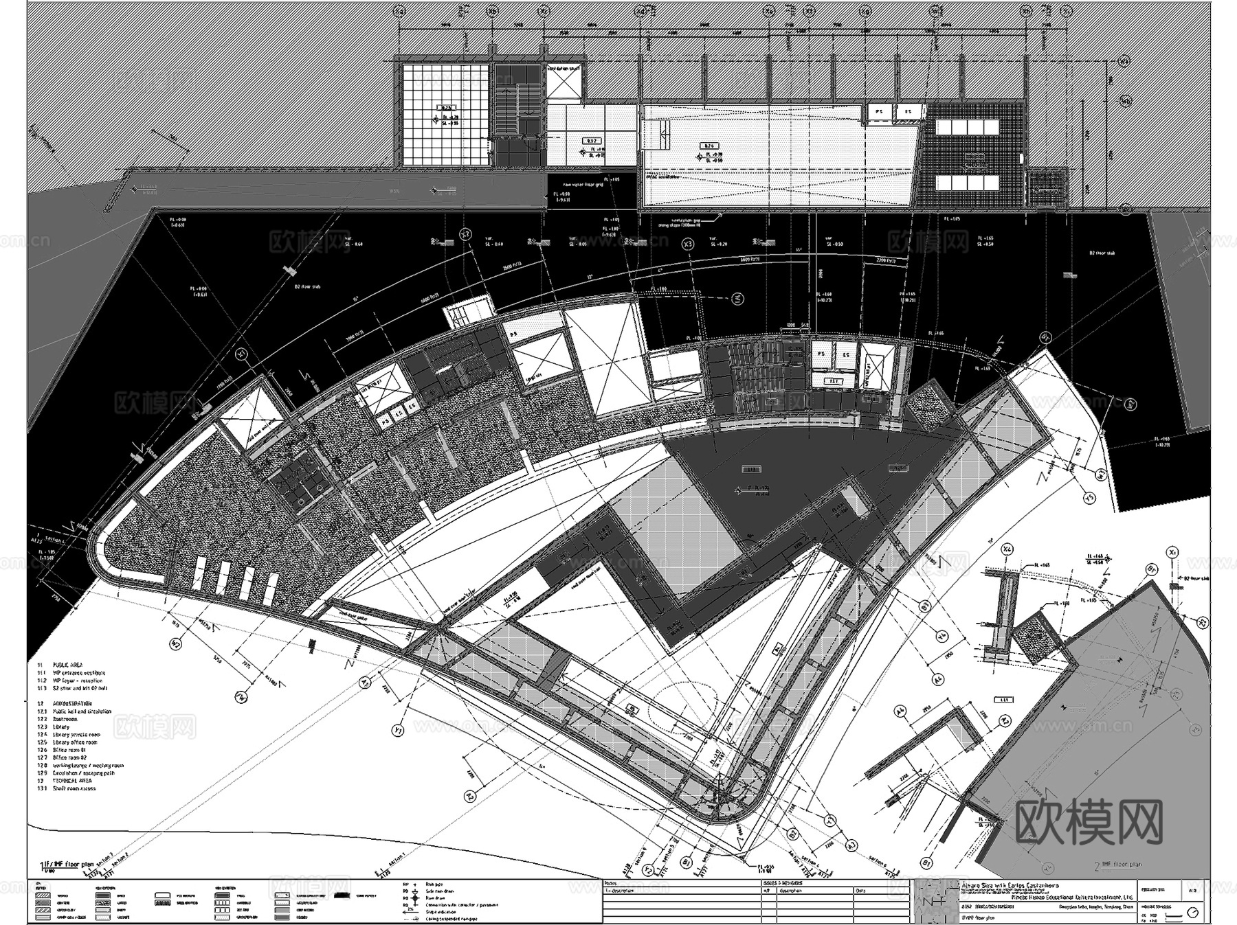 浙江华茂艺术教育博物馆建筑室内CAD施工图整套cad施工图cad施工图