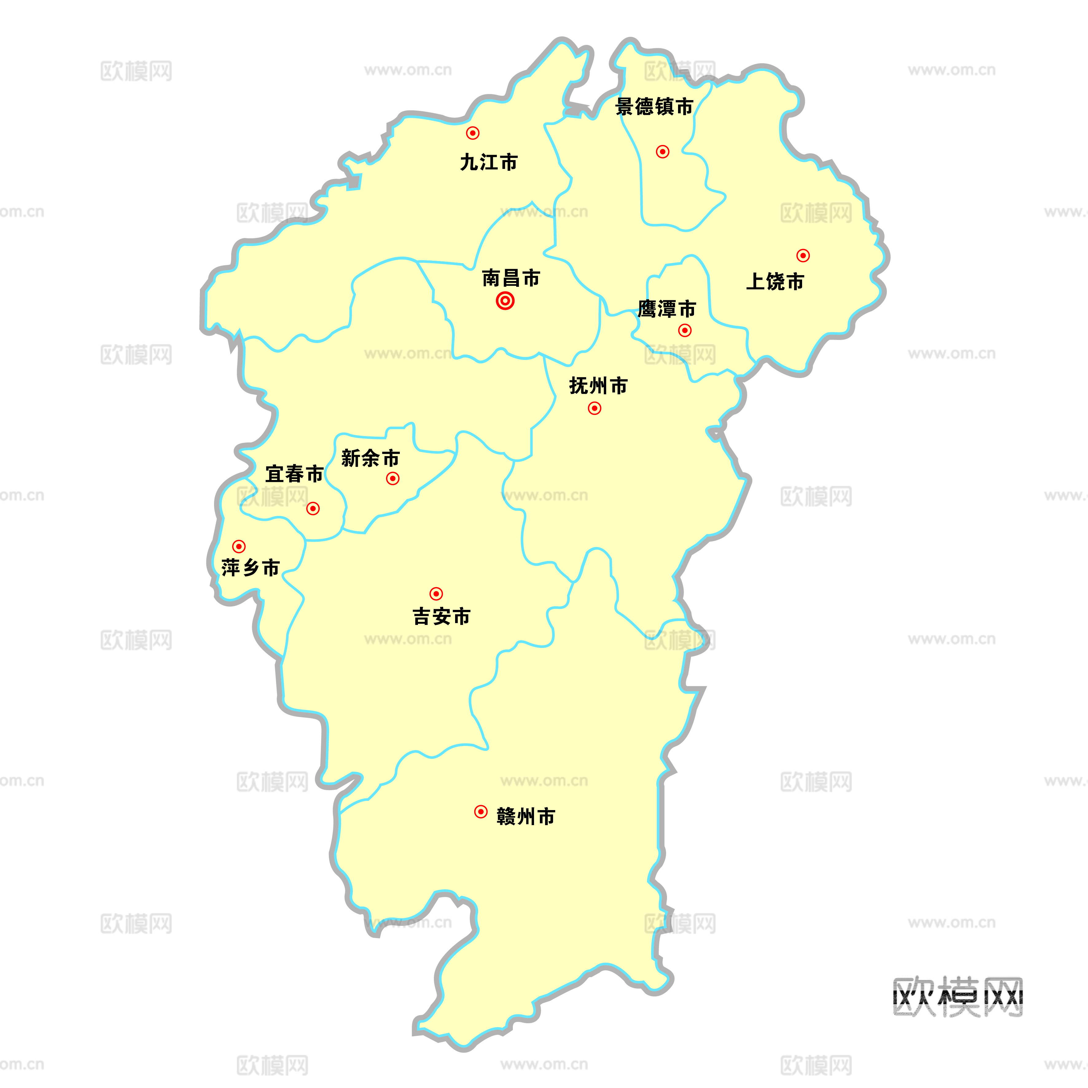 江西省地图下载