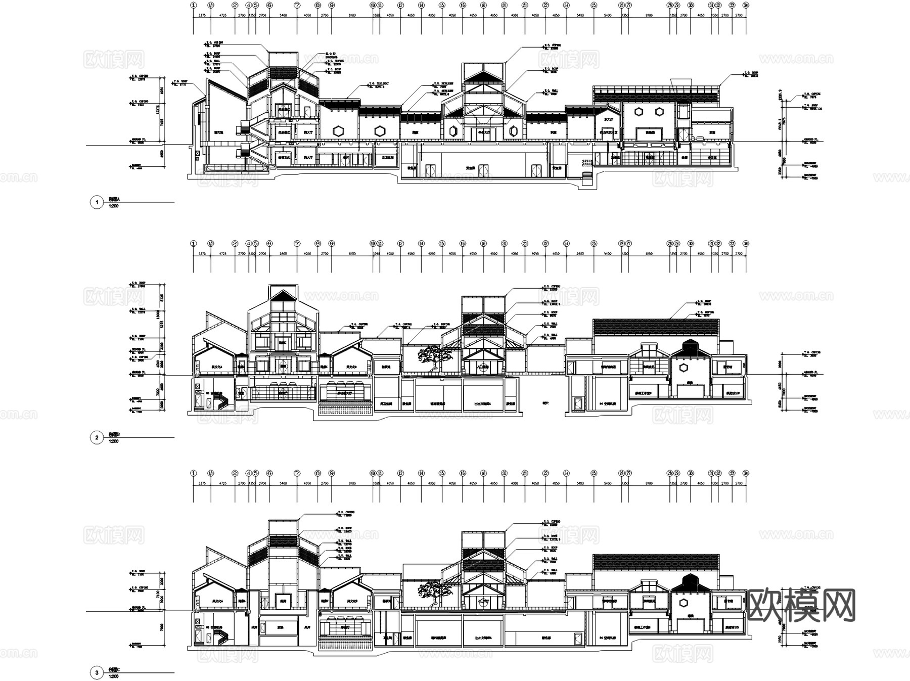 苏州博物馆新馆室内工装CAD施工图cad施工图