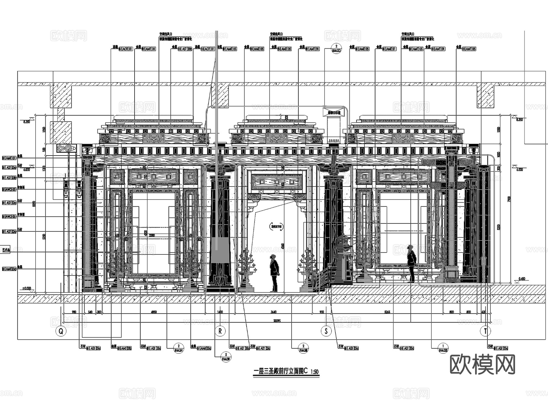 汉文化博览园汉源博物馆立面室内工装CAD施工图cad施工图