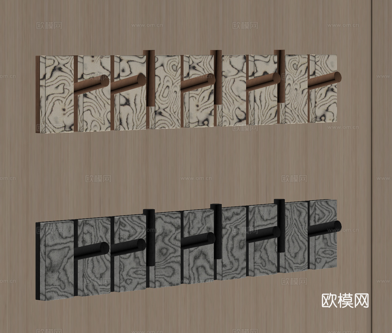 现代中古挂衣钩 意式挂衣钩su模型