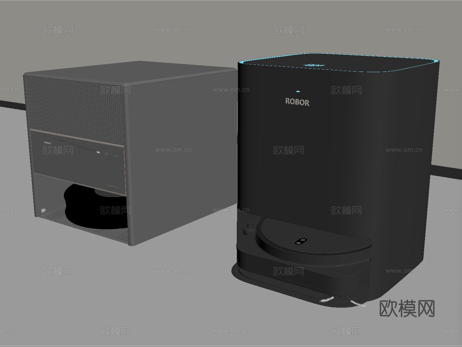 现代智能扫地机器人 拖地机器人 扫拖一体su模型