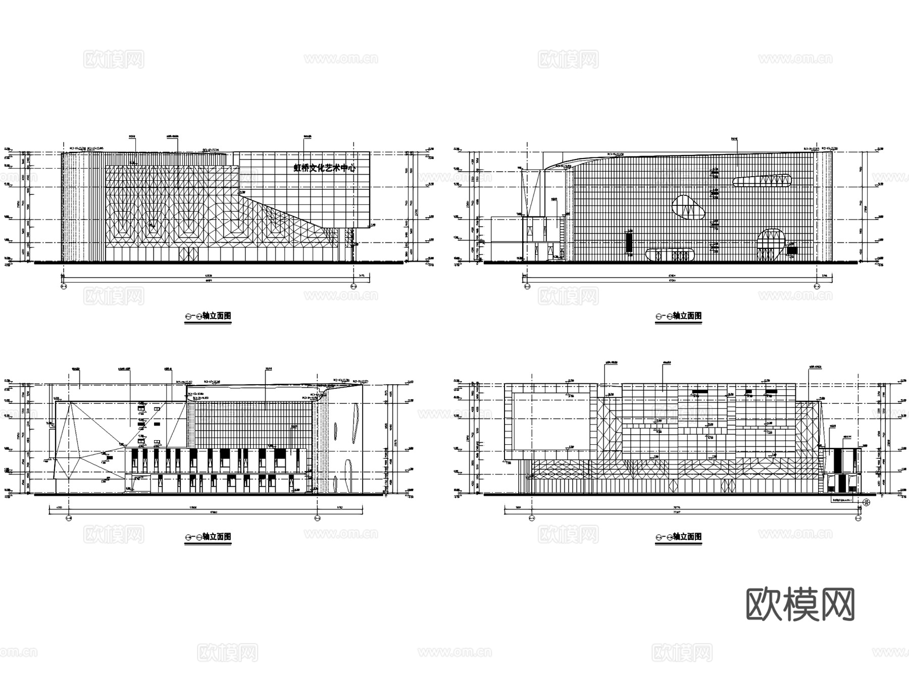 上海虹桥文化艺术中心天山电影院改扩建建筑CAD施工图cad施工图