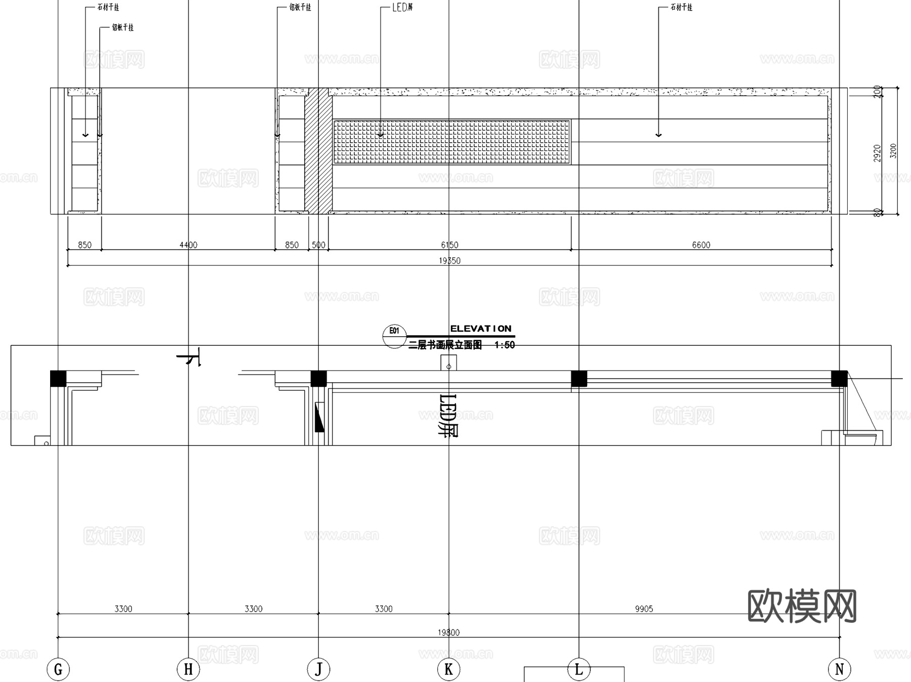 南通博物苑非遗文化展厅室内工装CAD施工图+文本cad施工图