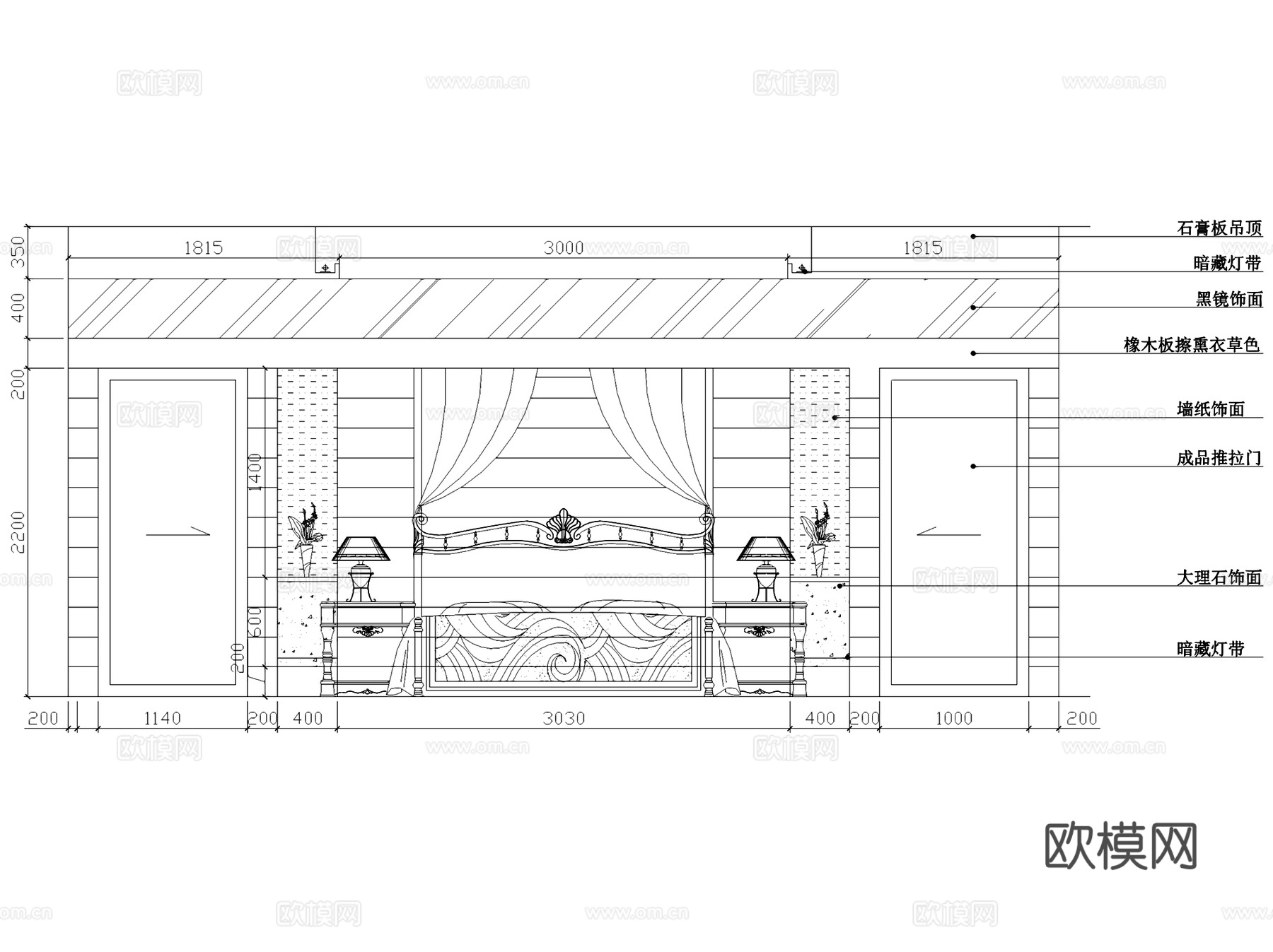 翡翠城四层别墅室内家装CAD施工图cad施工图