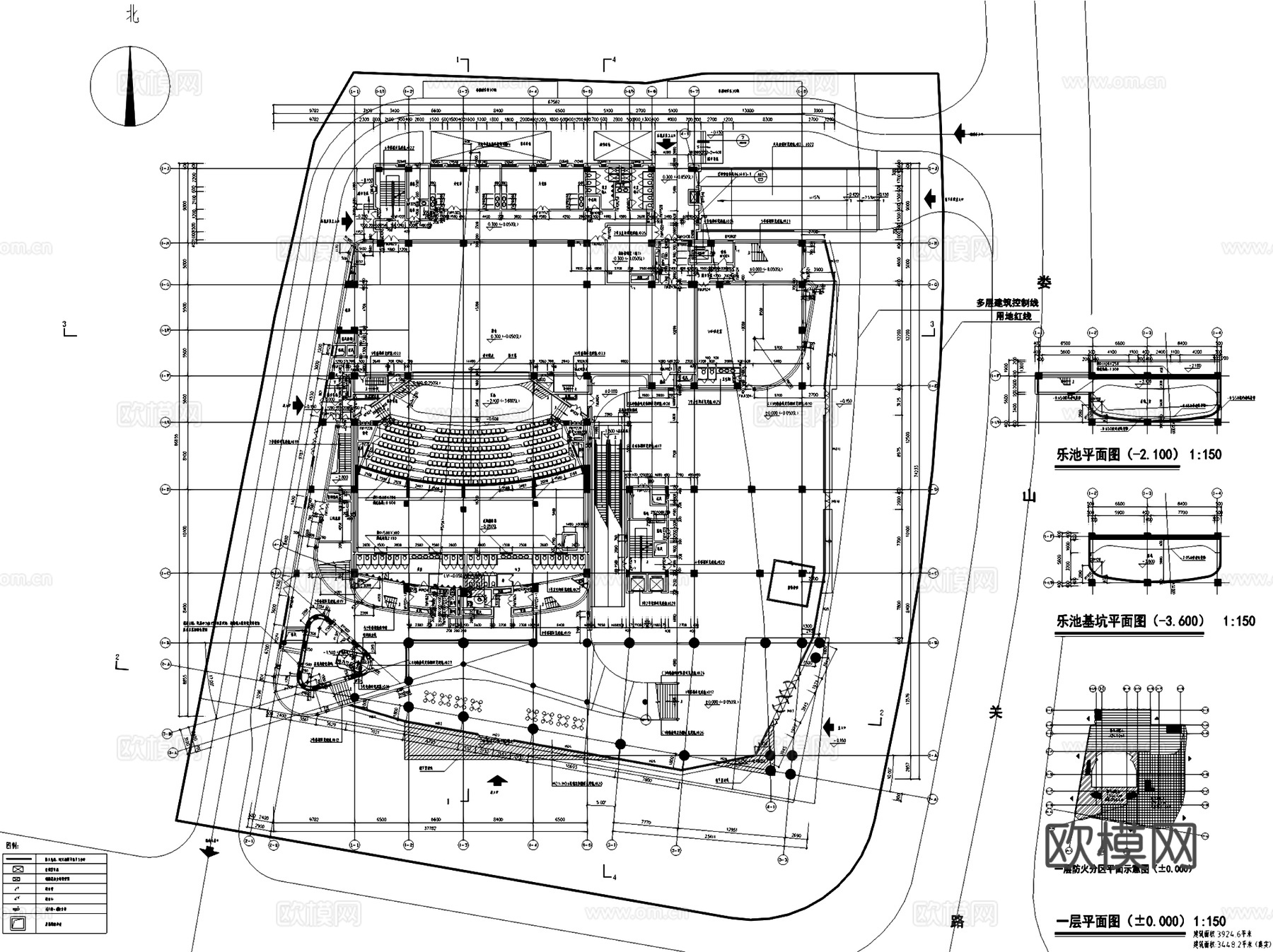 上海虹桥文化艺术中心天山电影院改扩建建筑CAD施工图cad施工图