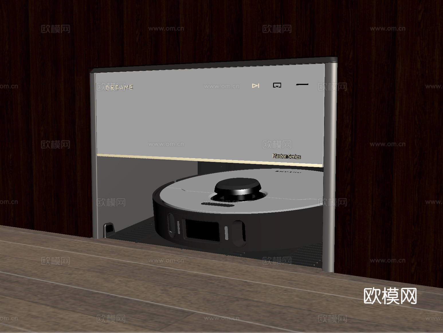 现代智能扫地机器人 拖地机器人 扫拖一体su模型