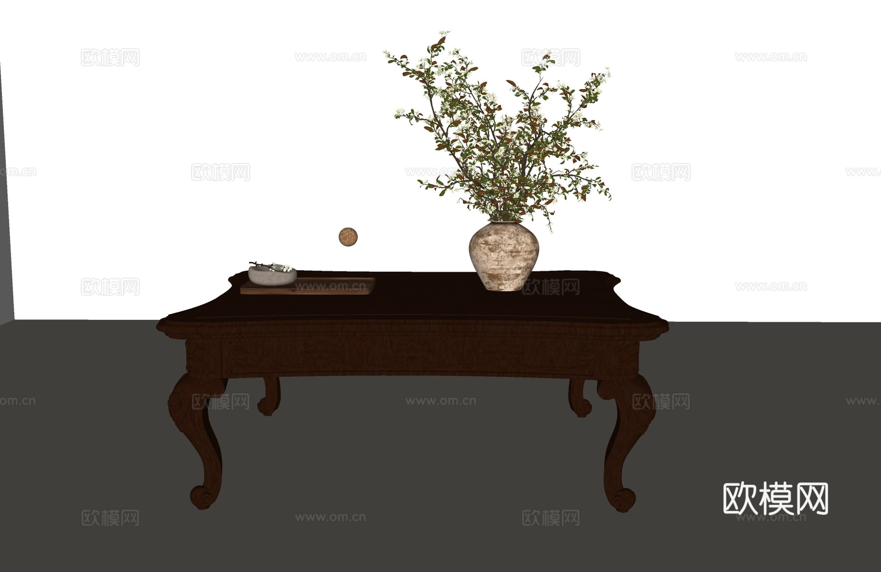 美式茶几su模型