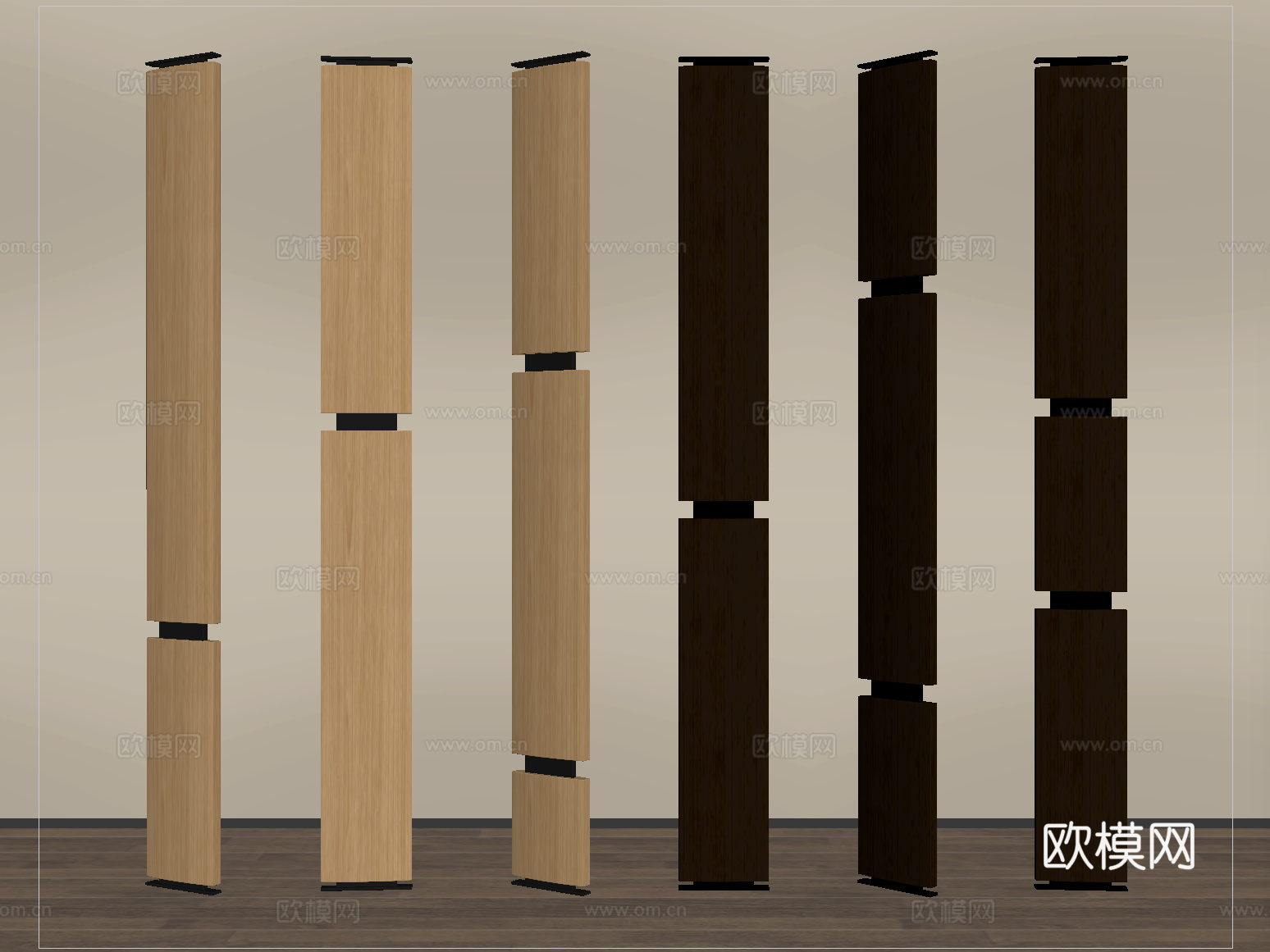 现代屏风隔断 轻奢屏风隔断su模型