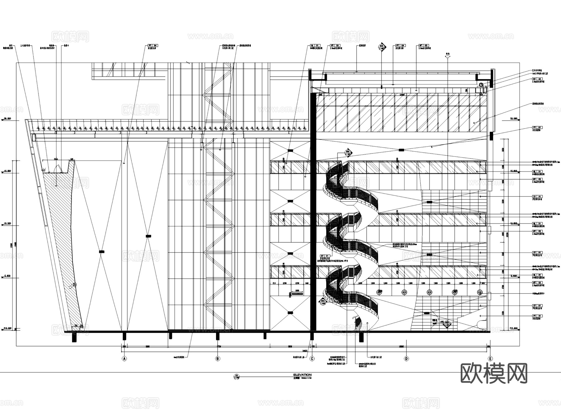 景德镇中国陶瓷博物馆展厅装修室内工装CAD施工图整套cad施工图