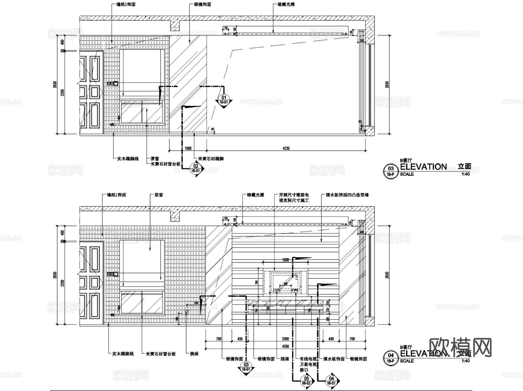 湖玺二层别墅13号样板房室内家装CAD施工图整套cad施工图