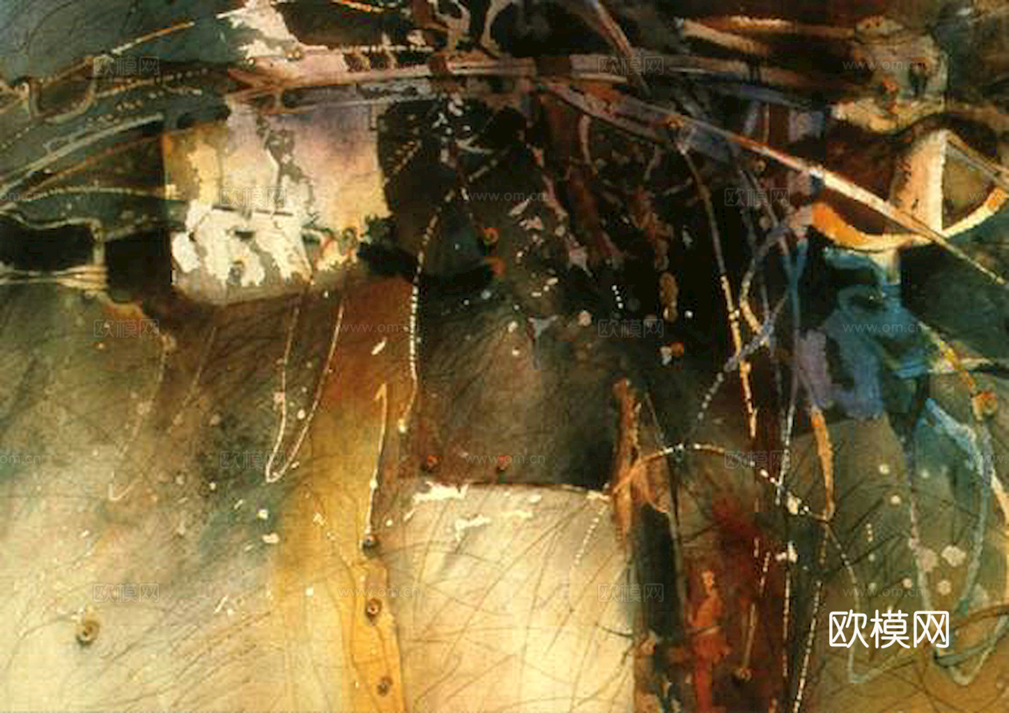 现代抽象画 背景装饰画 艺术画 精裱框画 吉祥挂画 水墨油画下载