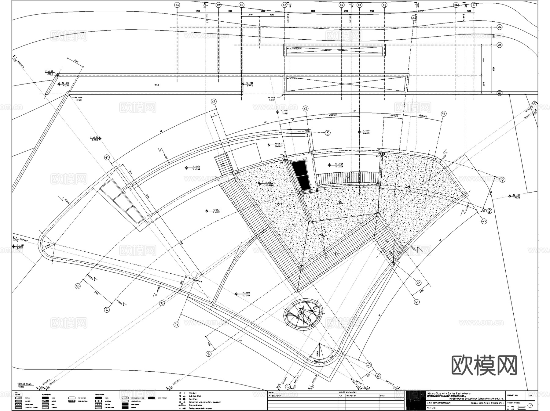 浙江华茂艺术教育博物馆建筑室内CAD施工图整套cad施工图cad施工图