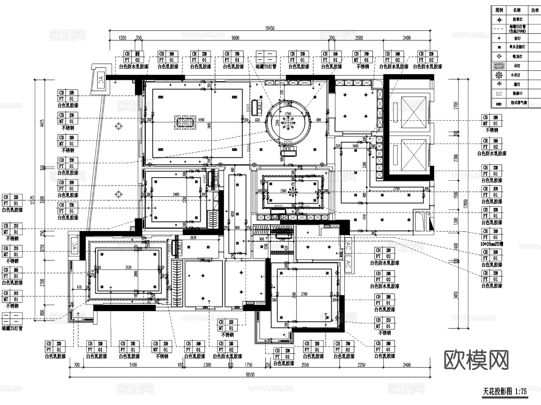 丽涛花园六期商住楼4#01户型样板房室内家装CAD施工图整套cad施工图下载（渲染图4）