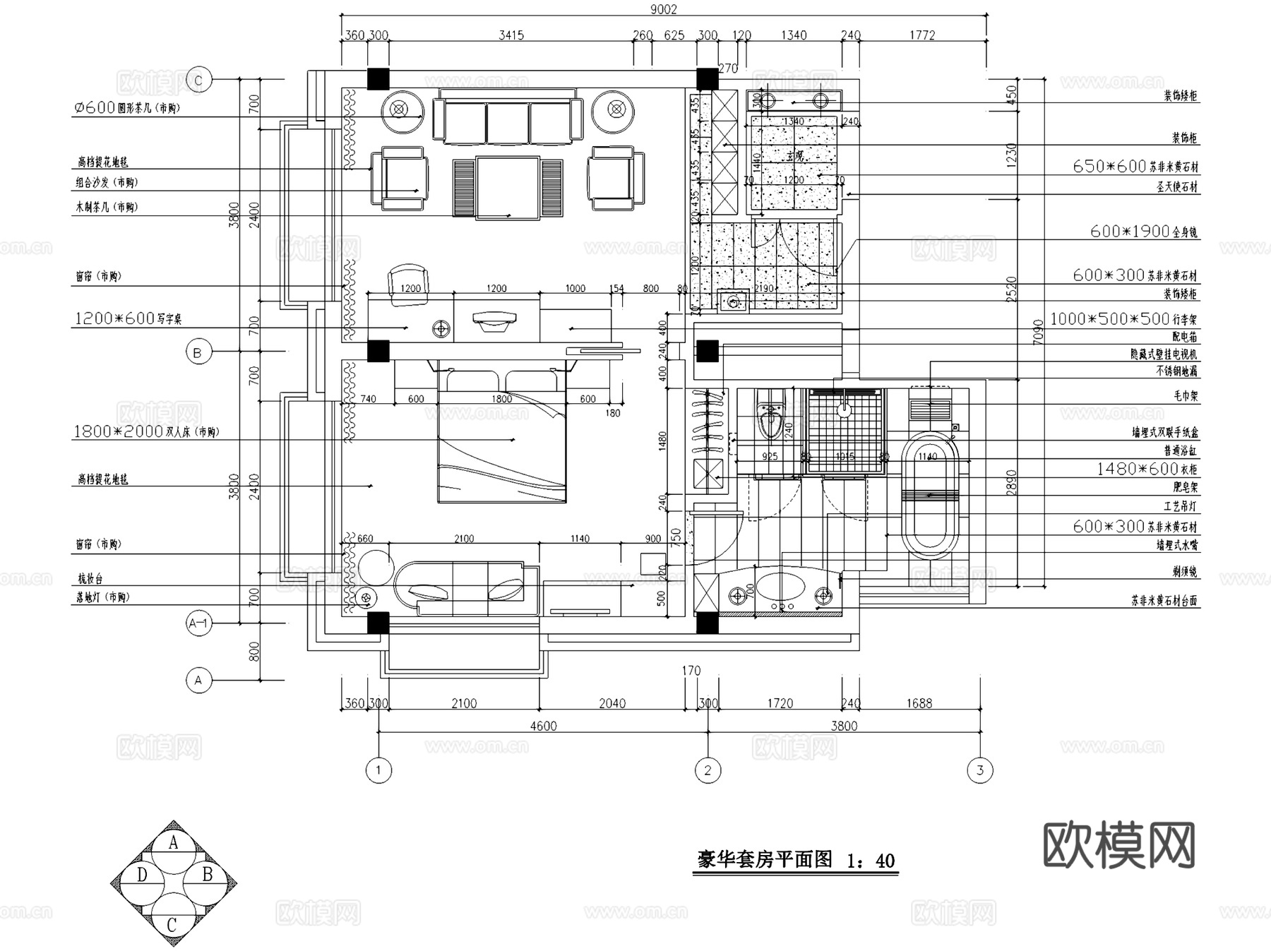 杭州新新饭店东楼客房层改造室内工装CAD施工图cad施工图