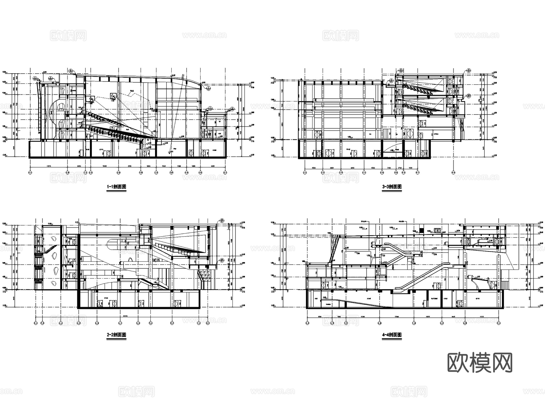 上海虹桥文化艺术中心天山电影院改扩建建筑CAD施工图cad施工图