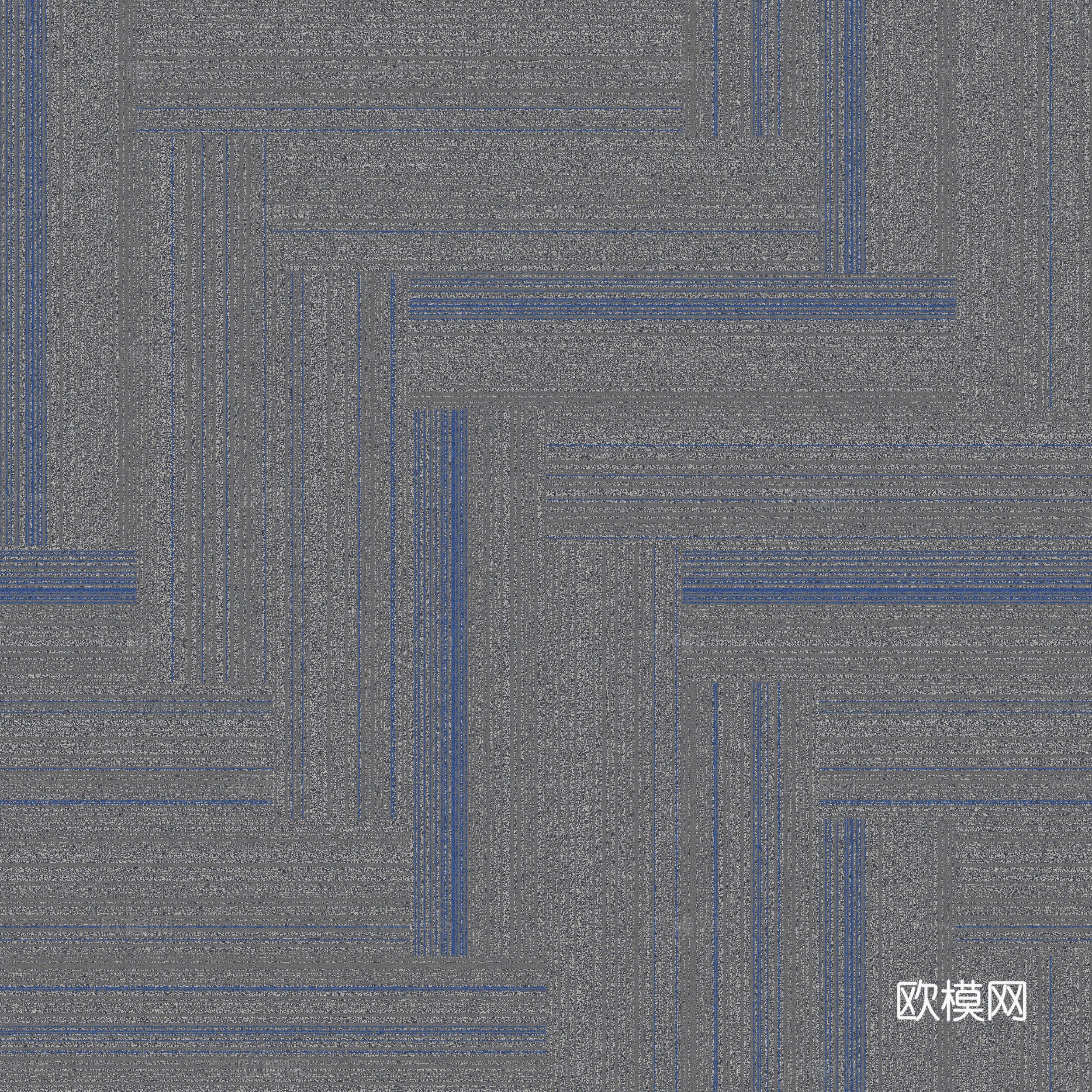 现代办公酒店几何条纹地毯