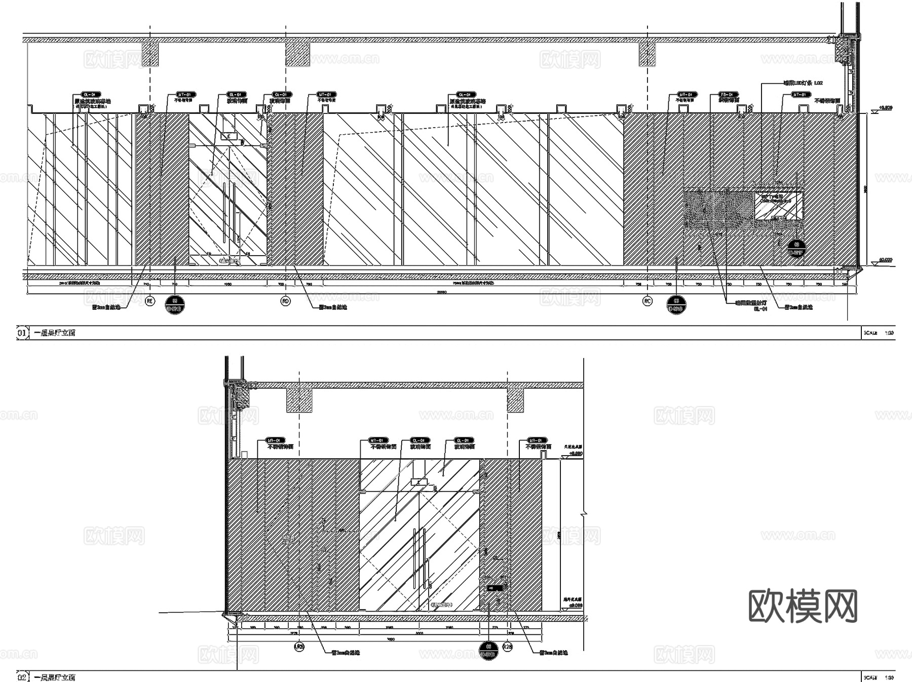 西安蔚来汽车用户体验中心室内工装CAD施工图整套cad施工图