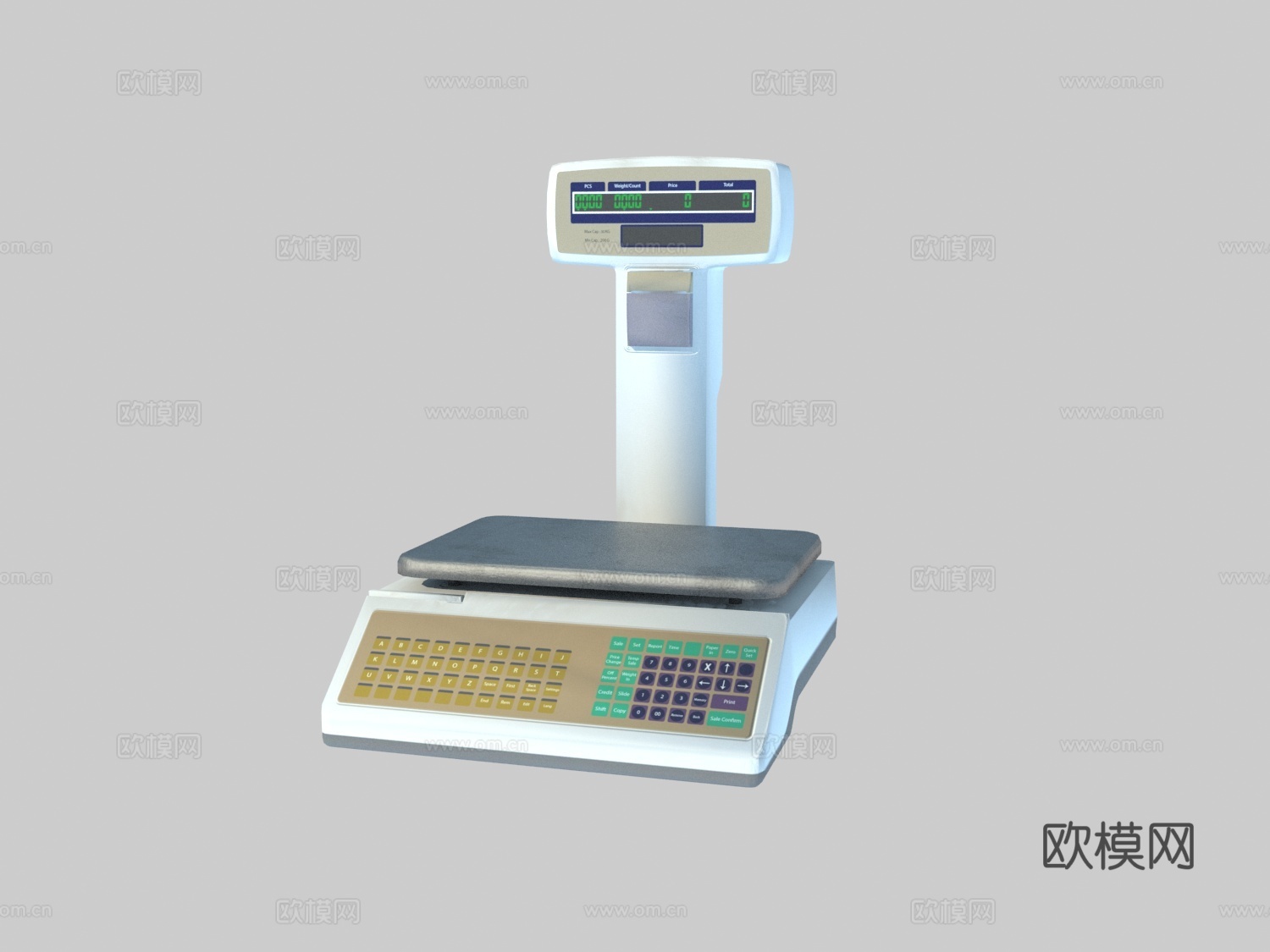 超市电子秤3d模型下载