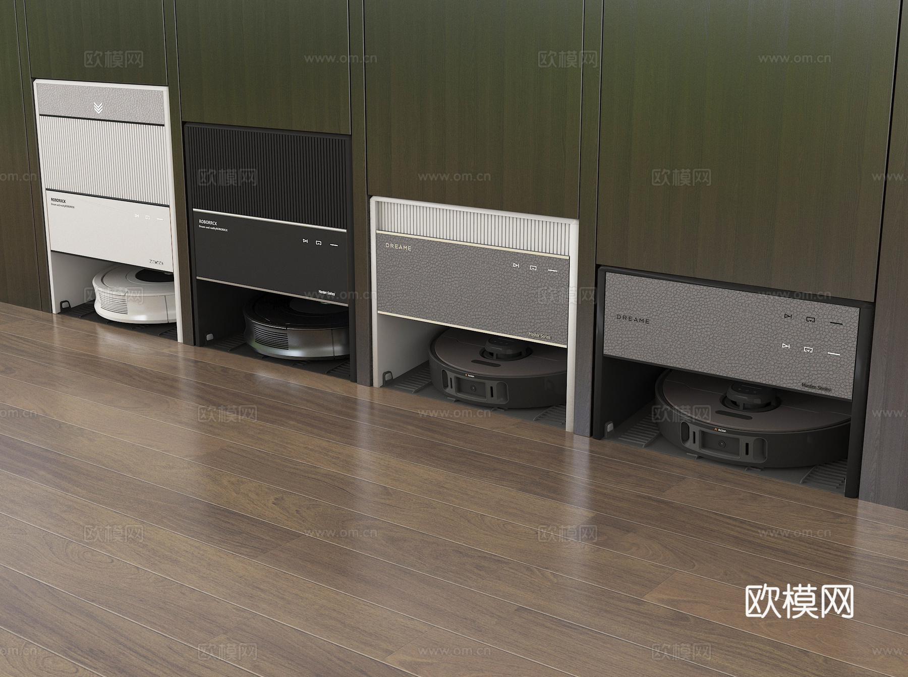 现代智能扫地机器人 拖地机器人 扫拖一体su模型