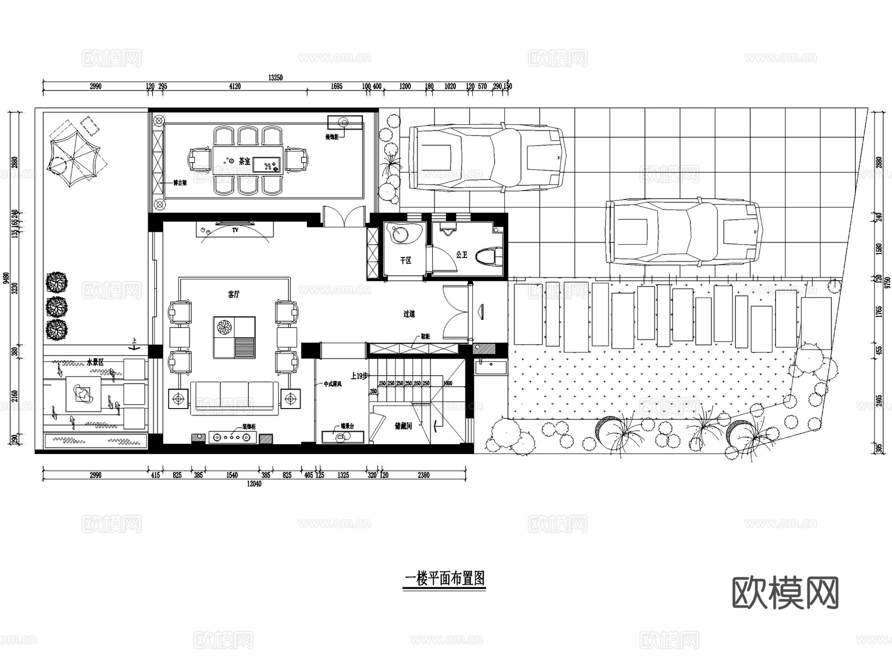 建瓯城市花园19栋西单园四层别墅室内家装CAD施工图cad施工图
