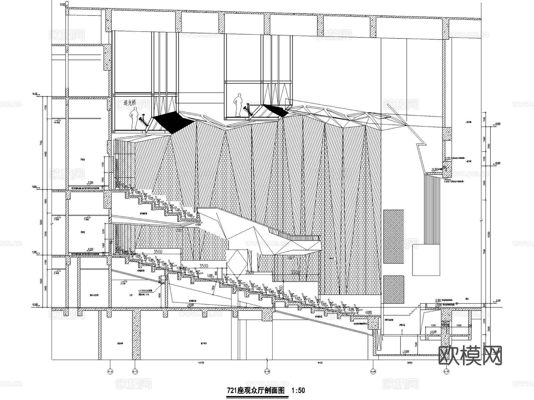 虹桥文化艺术中心 电影院改造室内工装CAD施工图+文本cad施工图