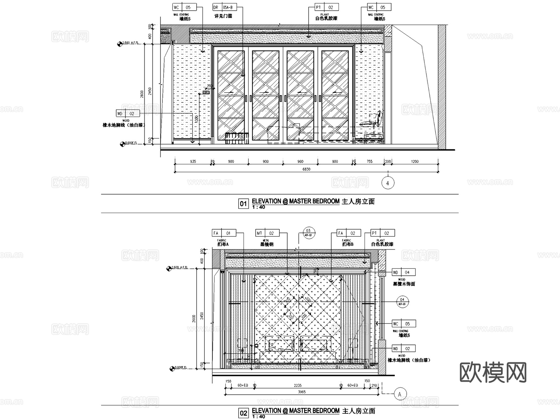 广州元邦山清水秀私宅四层别墅A902室内家装CAD施工图整套cad施工图