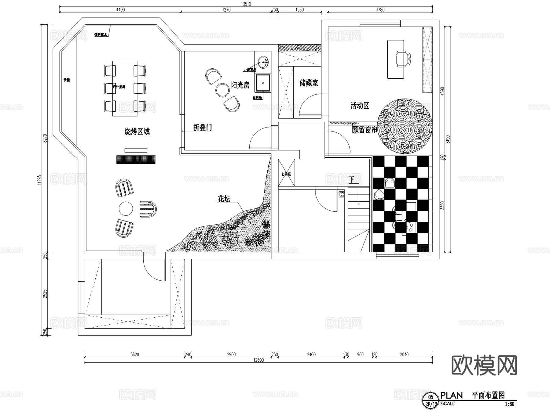 嘉宝花园221#601美式复式室内家装CAD施工图cad施工图