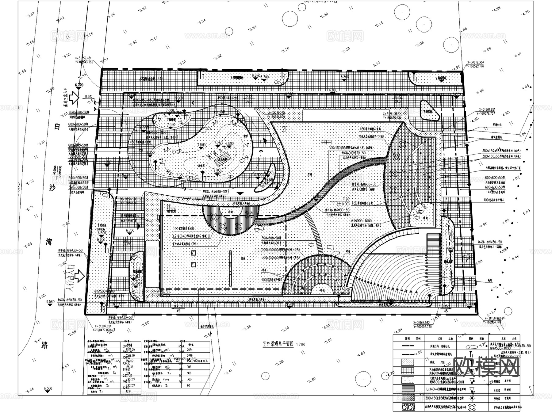 深圳国际生物谷坝光展示厅景观植物CAD施工图整套cad施工图
