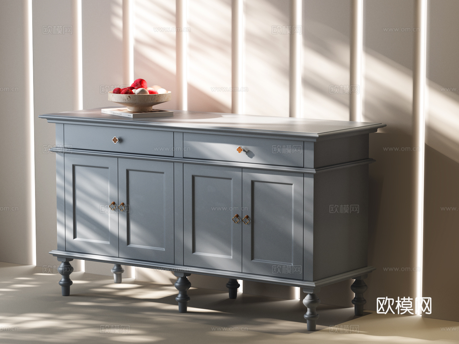 美式斗柜 美式边柜 美式装饰柜 美式玄关柜 现代美式玄关柜3d模型下载