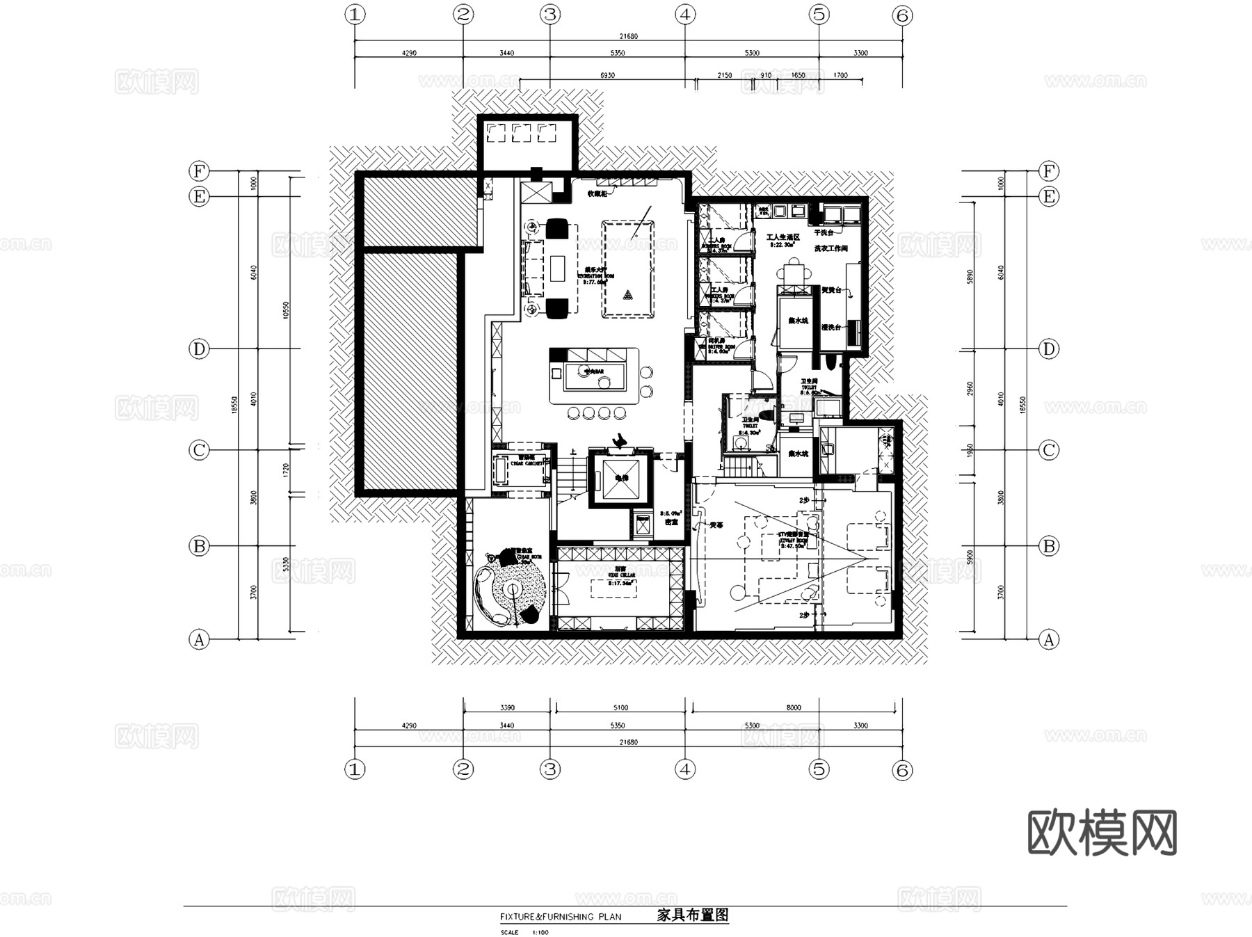 北京恒大丽宫223新中式三层别墅室内家装CAD施工图+文本cad施工图