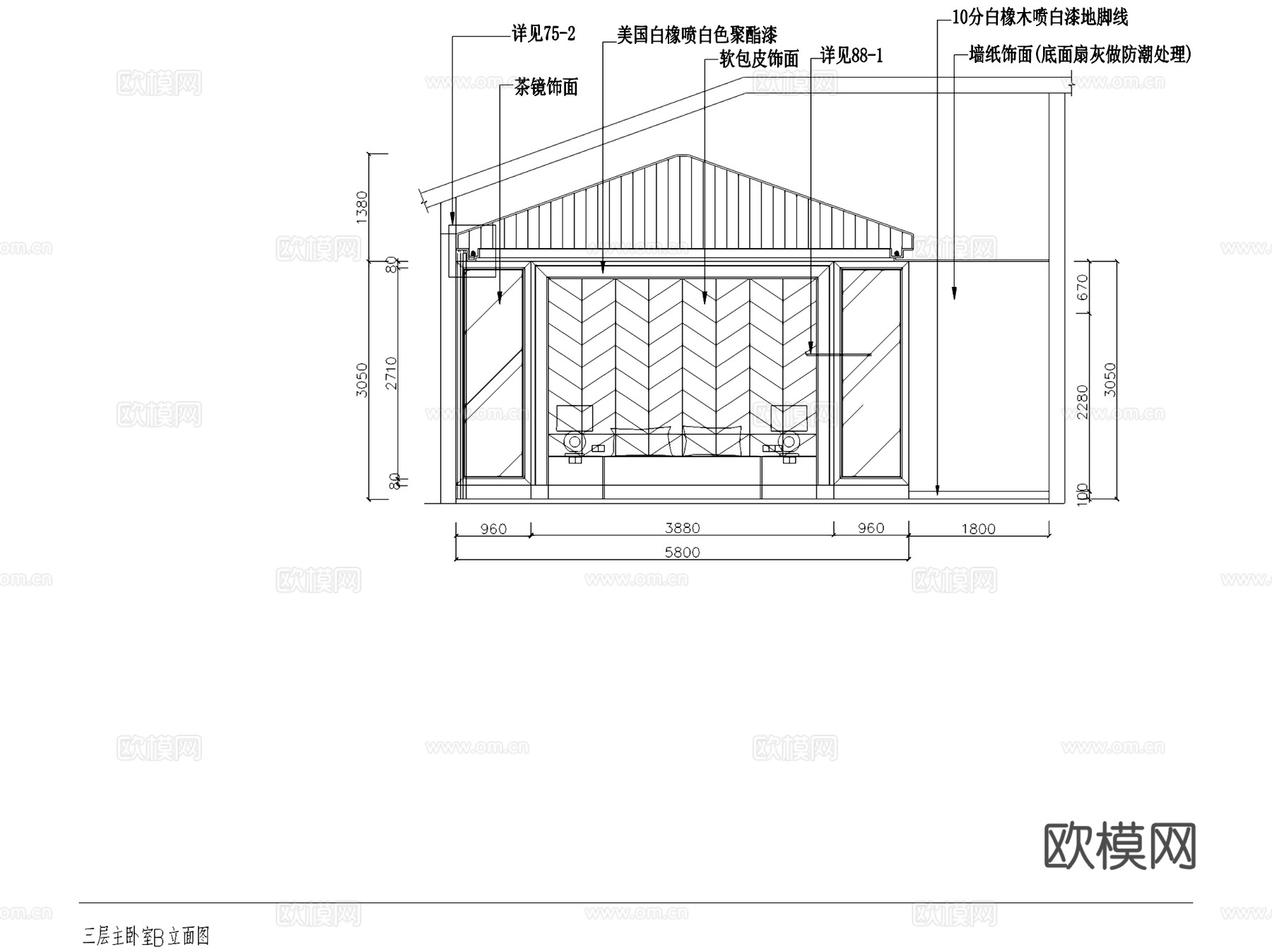 美式新古典三层别墅室内家装CAD施工图cad施工图