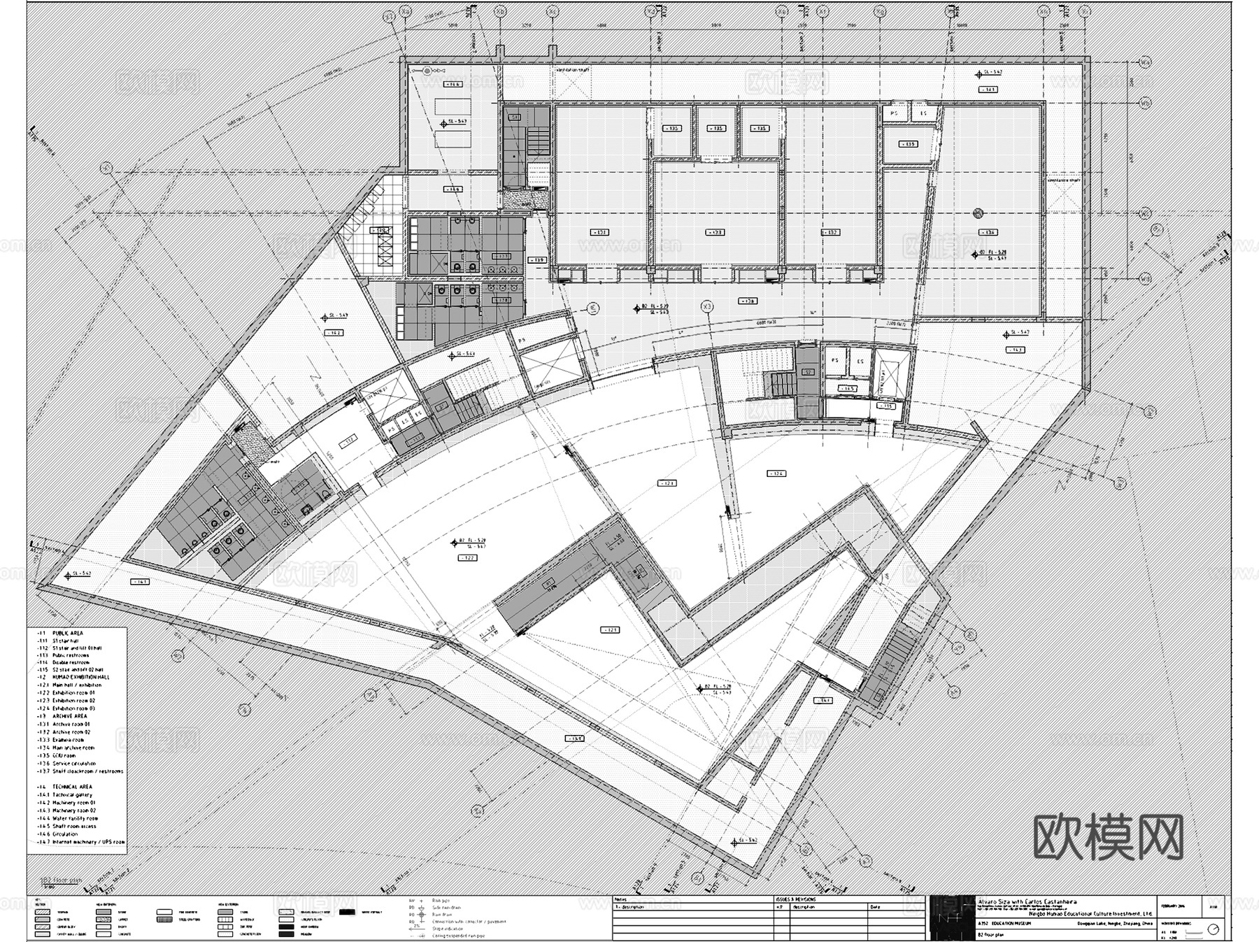 浙江华茂艺术教育博物馆建筑室内CAD施工图整套cad施工图cad施工图