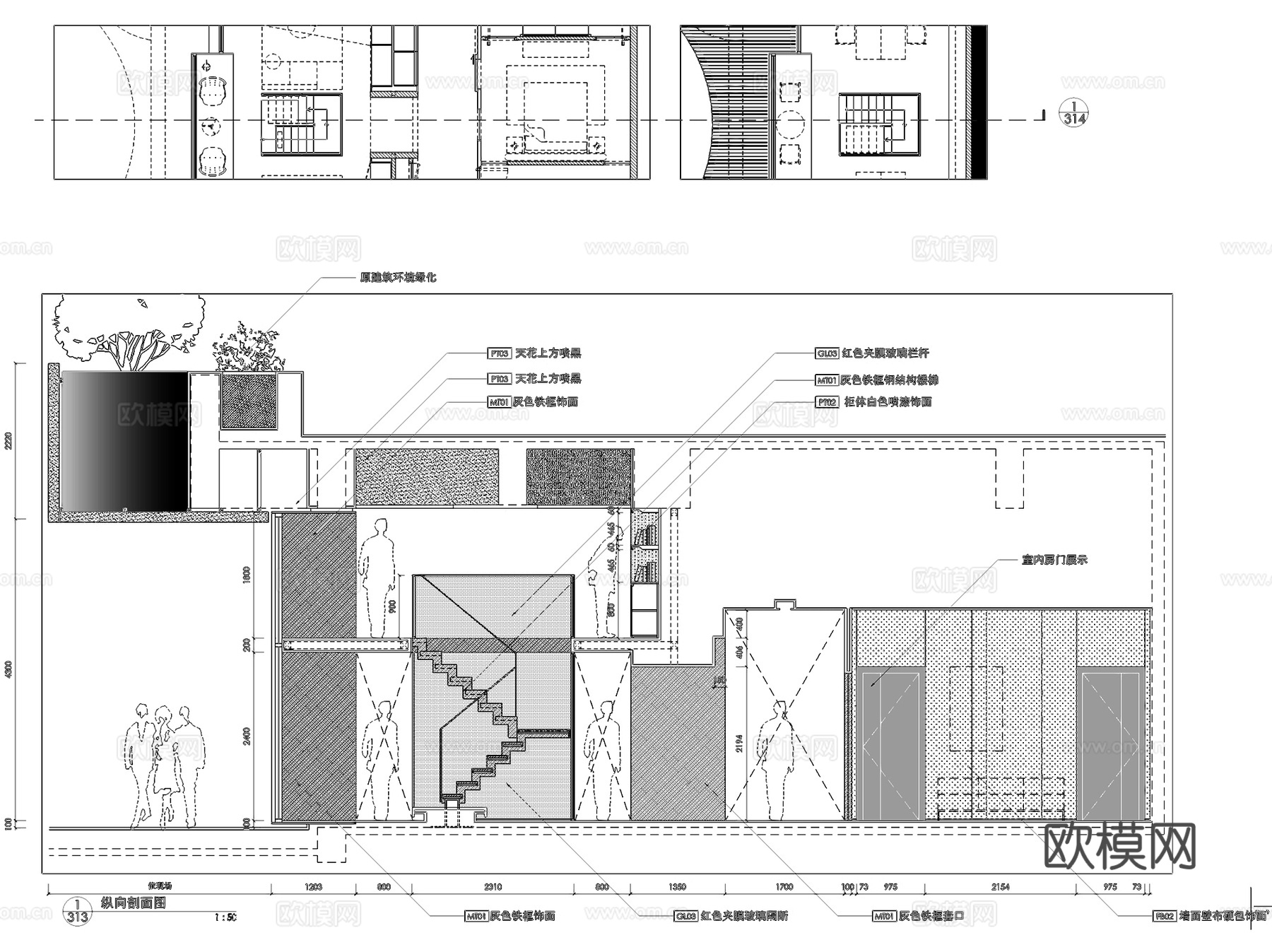 北京Fimes衣柜展厅室内工装CAD施工图cad施工图